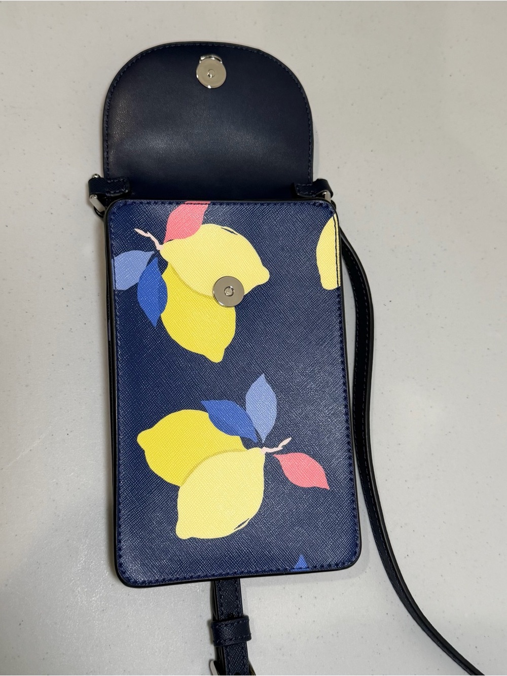 Kate Spade Cameron Lemon Zest North South Flap Phone Crossbody - Picture 12 of 13